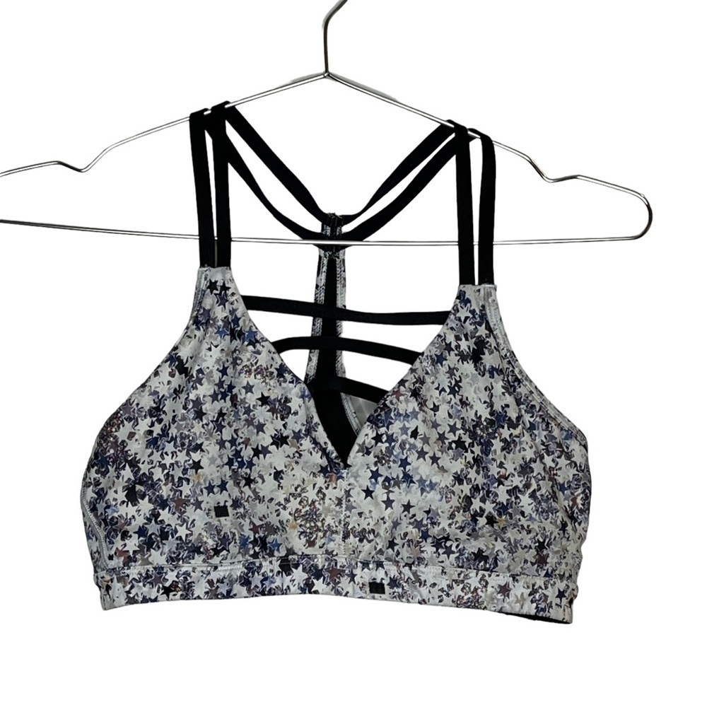 Vsx Victorias Secret Star Print Strappy Sports Bra